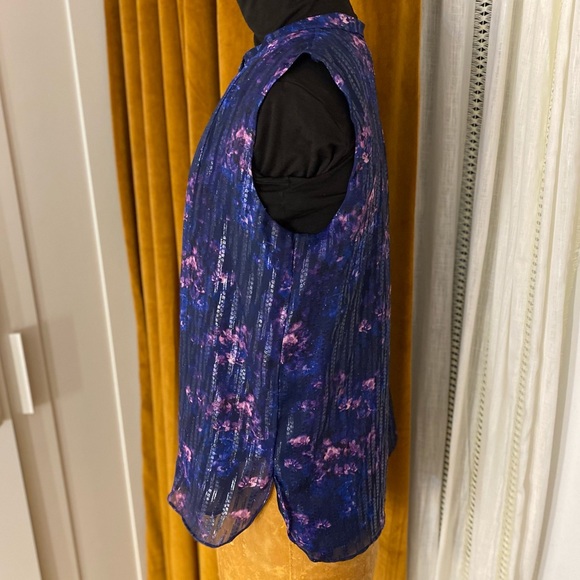 Tahari Purple Metallic Tunic - Picture 4 of 7